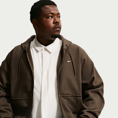 Sudadera con gorro de tejido Fleece de cierre completo para hombre Nike Solo Swoosh