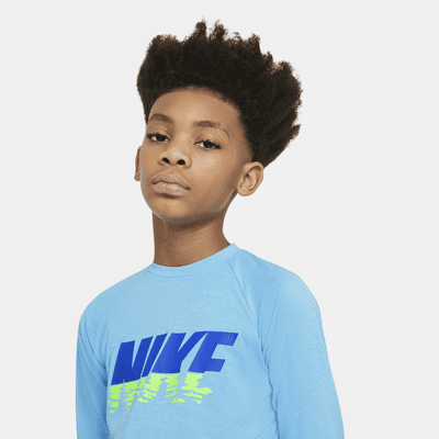 Nike Big Kids' Short-Sleeve Hydroguard Swim Shirt