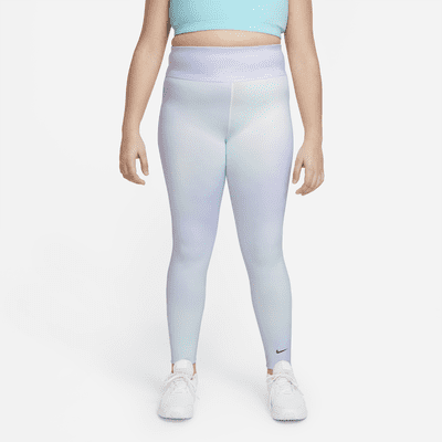 Nike Dri-FIT One Big Kids' (Girls') Printed Training Leggings (Extended Size)