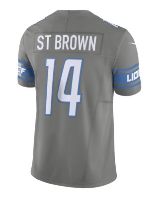 Amon-Ra St. Brown Detroit Lions Nike Color Rush Game Jersey - Steel Gray