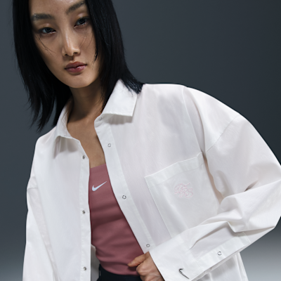 Nike Sportswear Chill Poplin Women's Loose Long-Sleeve Button-Down Top