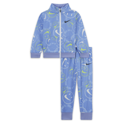 Conjunto de entrenamiento para bebé Nike Smiley Swoosh Printed Tricot Set