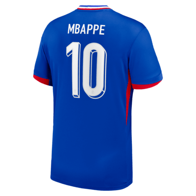 Jersey de fútbol Nike Dri-FIT de la selección nacional de Francia local 2024 Stadium Kylian Mbappé para hombre