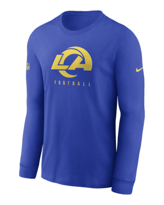 Nike / Men's Los Angeles Rams Sideline Legend Velocity Light Bone Long  Sleeve T-Shirt