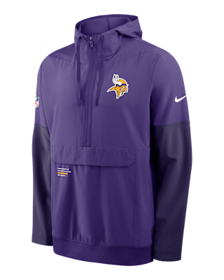 Мужская куртка Minnesota Vikings Well Rounded Anorak Nike NFL 1/2-Zip Hooded