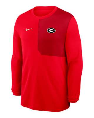 Мужские  Georgia Sideline Coach Nike Dri-FIT College Long-Sleeve Top