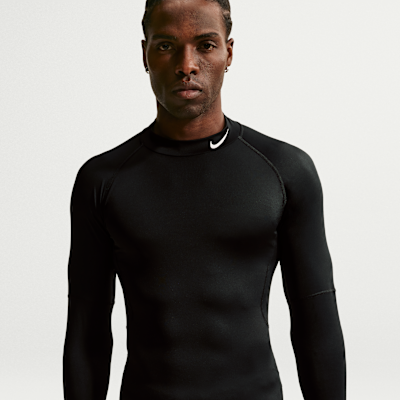 Nike Pro Men's Dri-FIT Fitness Mock-Neck Long-Sleeve Top from Nike - $26.97