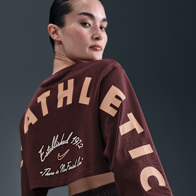 Nike Sportswear Women's Oversized Long-Sleeve Cropped T-Shirt