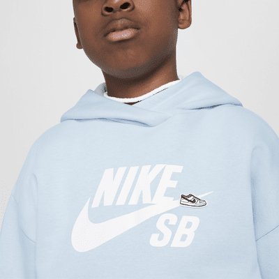 Nike SB Icon Fleece EasyOn Big Kids' Oversized Pullover Hoodie