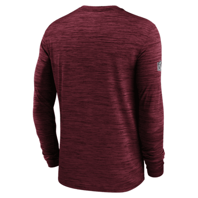 Playera de manga larga Nike Dri-FIT de la NFL para hombre Atlanta Falcons Sideline Velocity