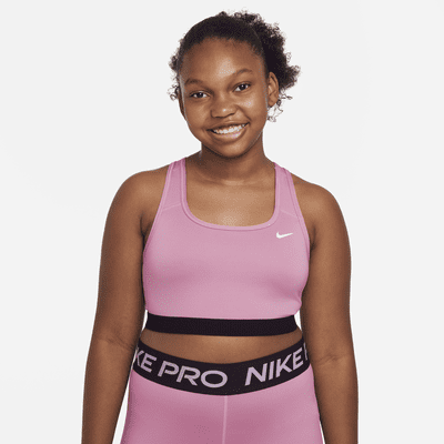 een keer George Eliot Zonder twijfel Nike Swoosh Big Kids' (Girls') Sports Bra (Extended Size). Nike.com