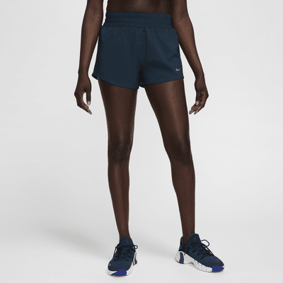 Nike One Dri-FIT damesshorts met halfhoge taille en binnenbroekje (8 cm)