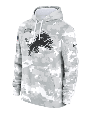 Мужское худи Detroit Lions Salute to Service Primary Edge Club Nike NFL Pullover Hoodie