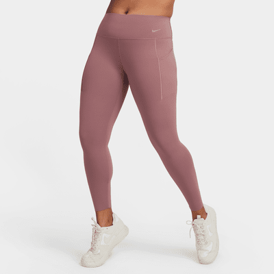 Leggings a 7/8 a vita media con tasche e sostegno medio Nike Universa – Donna