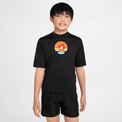 Playera de manga corta Dri-FIT para niño talla grande Nike Swim Hydroguard