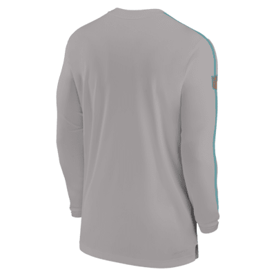 Miami Dolphins Sideline Coach Men's Nike Dri-FIT NFL Long-Sleeve Top