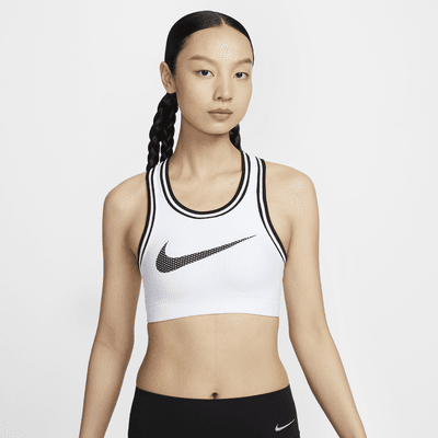 สปอร์ตบราเจอร์ซีย์ผู้หญิงซัพพอร์ตบางเบาเสริมฟองน้ำ Nike