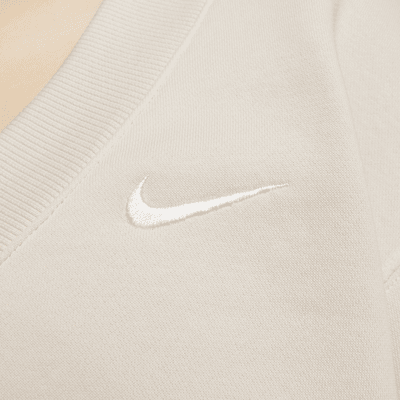 Nike Sportswear Phoenix Fleece korte damestop met V-hals