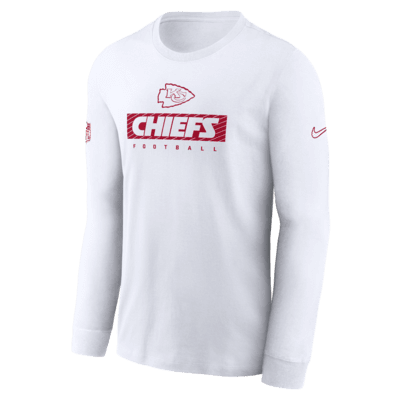 Kansas City Chiefs Sideline Team Issue Men's Nike Dri-FIT NFL Long-Sleeve T-Shirt