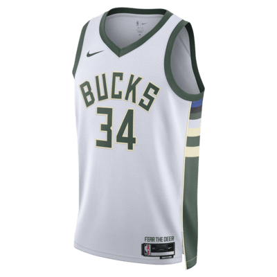 Milwaukee Bucks Association Edition 2022/23-Nike Dri-FIT NBA Swingman-spillertrøje til mænd