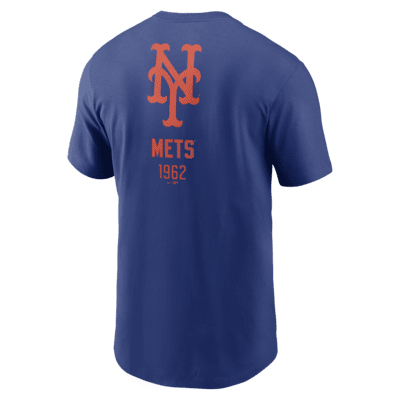 New York Mets Large Logo Back Stack Men's Nike MLB T-Shirt