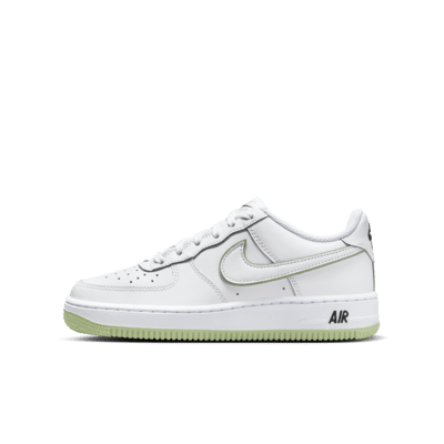 Nike Sportswear AIR FORCE 1 - Trainers - white/green glow/light bone/white  