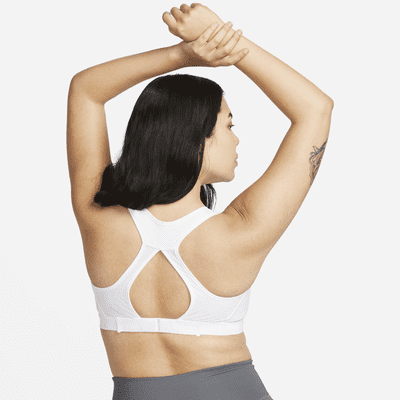 Bra deportivo ajustable sin almohadilla de alta sujeción para mujer Nike Swoosh