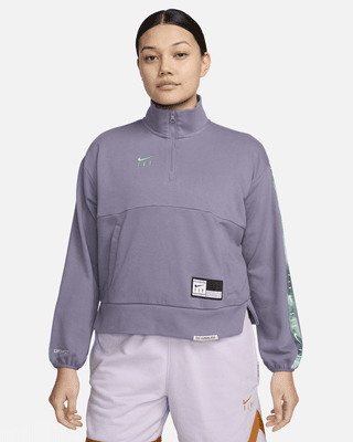 Женские  Nike Swoosh Fly Dri-FIT Oversized 1/4-Zip French Terry Basketball Top для баскетбола