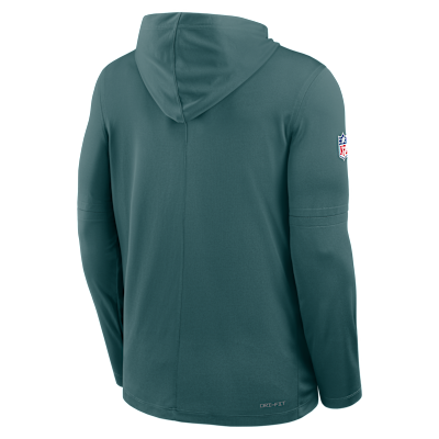 Philadelphia Eagles Pure Fury Sideline Men's Nike Dri-FIT NFL Long-Sleeve Hooded Top
