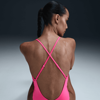 Traje de baño de una sola pieza con espalda cruzada para mujer Nike Swim Sneakerkini 2.0