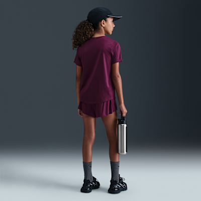 Nike One Fitted Big Kids' (Girls') Dri-FIT Short-Sleeve Top