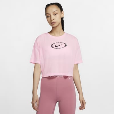 nike crop top pink