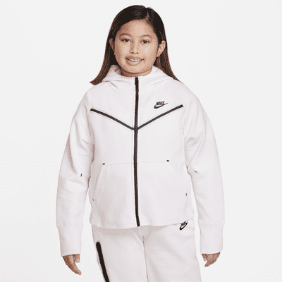 Nike Sportswear Tech Fleece Windrunner Kids' (Girls') Full-Zip Hoodie (Extended Size). Nike.com