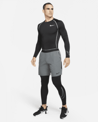 Nike Men's Pro Dri-Fit 3/4-Length Fitness Tights, Medium, White