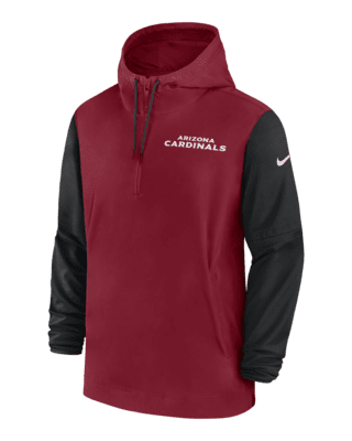 Мужская куртка Arizona Cardinals Sideline Pre-Game Player Nike NFL 1/2-Zip Hooded