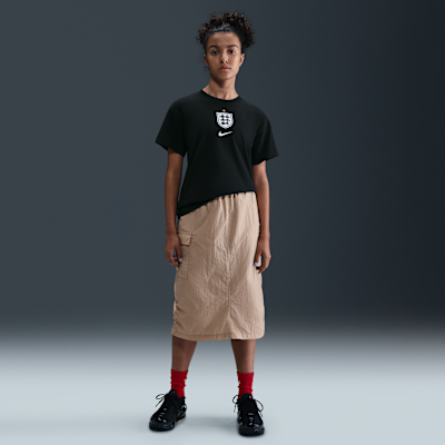 Playera de fútbol Nike Inglaterra Premium de portero para niños talla grande