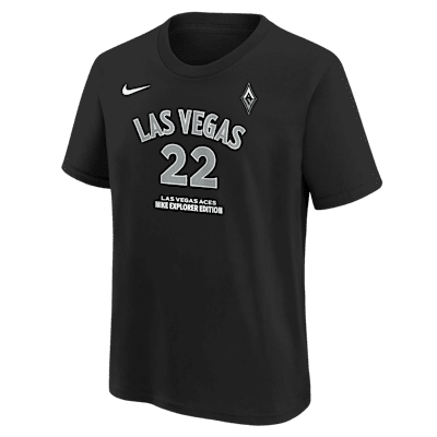 A'Ja Wilson Las Vegas Aces Explorer Edition Big Kids' Nike WNBA T-Shirt