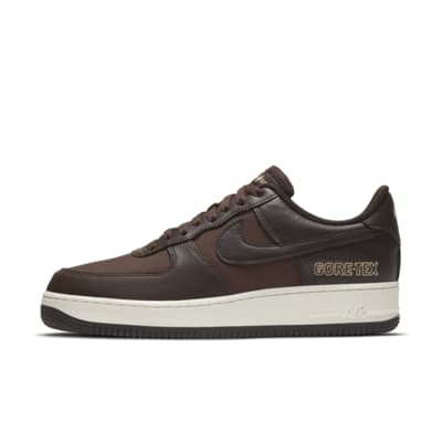 brown and black air force ones