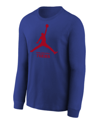 Подростковая футболка Philadelphia 76ers Essential Big Kids' Jordan NBA Long-Sleeve