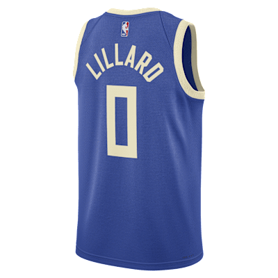 Jersey Nike Dri-FIT de la NBA Swingman para hombre Damian Lillard Milwaukee Bucks 2024/25 City Edition