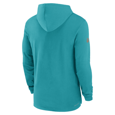 Miami Dolphins Sideline Men’s Nike Dri-FIT NFL Long-Sleeve Hooded Top ...