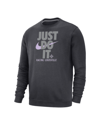 Мужской свитшот Racing Louisville Club Fleece Nike Soccer Crew-Neck