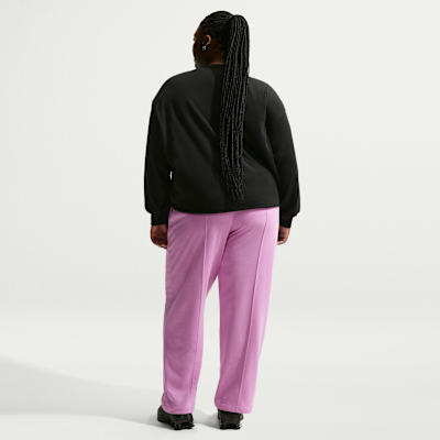 Pants de French Terry de tiro medio con dobladillo abierto para mujer (talla grande) Nike Sportswear Chill Terry