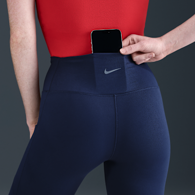 Nike One 20 cm-es, magas derekú női kerékpáros rövidnadrág zsebekkel