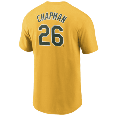 Men's Nike Matt Chapman Green Oakland Athletics Name & Number T-Shirt