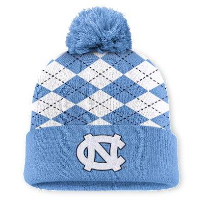 North Carolina Peak Argyle Men's Jordan Brand College Cuffed Pom Beanie