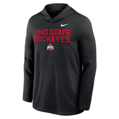 Ohio State Sideline Men's Nike Dri-FIT College Long-Sleeve Hooded Top
