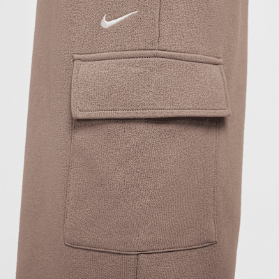 Calças folgadas de lã cardada Dri-FIT Nike Sportswear para rapariga