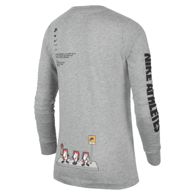 Playera de manga larga para niños grandes Nike Sportswear