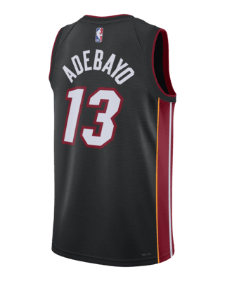 Nike Men's Miami Heat Bam Ado #13 Black Dri-FIT Icon Edition Jersey